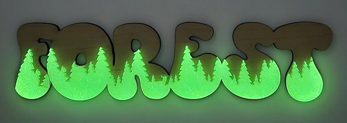 Layered Lettering Forest Example